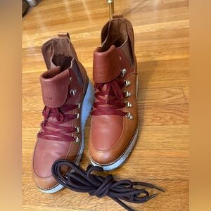 Cole Haan waterproof wedge hiker boot - cognac